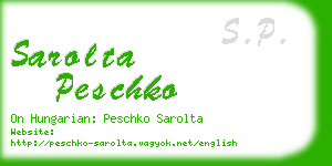 sarolta peschko business card